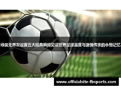 绿茵无界友谊赛五大经典瞬间见证世界足球温度与激情传承的永恒记忆